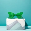 Green butterfly-shaped sunglasses, fashionable UV-resistant polarized sunglasses Specification image
